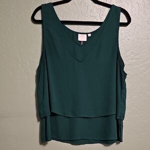 HD in Paris Emerald Green Layered Top